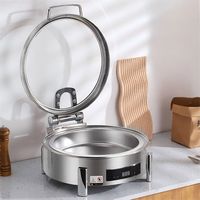 Chauffe-Plat Électrique Carré LIYUNDA 6L en Acier Inoxydable 304 – Équipement Commercial de Maintien au Chaud des Aliments pour la Restauration