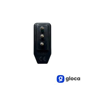 Ensemble de 5 prises électriques italiennes standard Gloca, 10A 250V, noires - Product Image 4