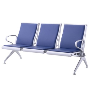Asiento público europeo de respaldo alto de cuero PVC SG203P con reposabrazos para sala de espera de hospital o área exterior - Product Image 4