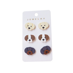 3 paires de boucles d'oreilles mignonnes en forme de chiot de dessin animé, en acrylique, Labrador, <span class=keywords><strong>Beagle</strong></span>, Teckel, chien, animal de compagnie, <span class=keywords><strong>mini</strong></span> bijoux, cadeaux de vacances - Product Image 6