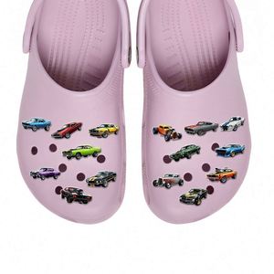Accesorios de acrílico ecológicos para zapatos tipo Clog con diseños de coches deportivos retro variados y vibrantes - Product Image 4