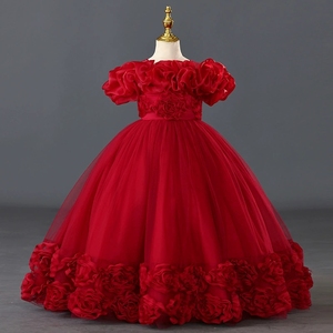 <span class=keywords><strong>Robe</strong></span> de Grande Fille Fantaisie Tendance 12 Ans, <span class=keywords><strong>Robe</strong></span> de Mariage pour Demoiselle d'Honneur avec Design Superposé et Volumineux, <span class=keywords><strong>Robe</strong></span> de Princesse pour Enfants Épaules Dénudées - Product Image 6