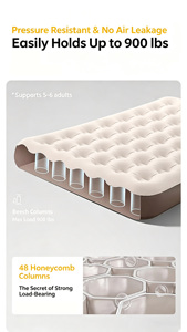 Matelas Gonflable <span class=keywords><strong>d</strong></span>'Extérieur à Prix <span class=keywords><strong>d</strong></span>'Usine, Simple ou Double, en PVC Floqué, <span class=keywords><strong>Lit</strong></span> <span class=keywords><strong>d</strong></span>'Air pour le Camping et les Voyages avec Pompe Intégrée - Product Image 6