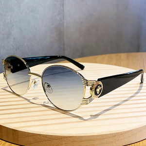 Gafas de sol ovaladas con montura completa, lentes degradadas UV400, estilo retro para mujer, moda para adultos - Product Image 2