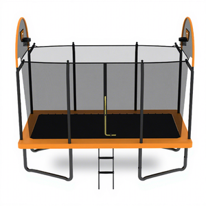 Trampolín Rectangular Grande Zoshien con Tapete de Salto Suave Antideslizante y Aros de Baloncesto <span class=keywords><strong>para</strong></span> Juegos de Fitness al Aire Libre - Product Image 1
