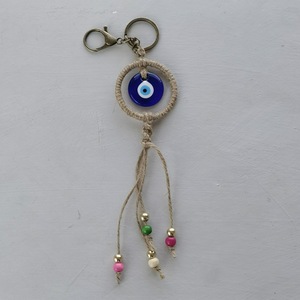 Cadeau tendance : Porte-monnaie porte-bonheur turc en alliage de zinc avec œil bleu et main de Hamsa - Pendentif pour sac/voiture/décoration intérieure - Product Image 5