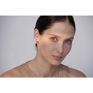 Boucles d'oreilles créoles petites de luxe en acier inoxydable JINYOU 858, style vintage, délicates, avec texture de perles artificielles, couleur or, <span class=keywords><strong>bijoux</strong></span> imperméables - Product Image 3