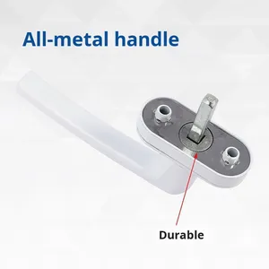 Puerta de ventana de acero plástico completamente metálica moderna apertura interna cerradura de manija giratoria transmisión Push-Pull apartamentos entrelazados - Product Image 4