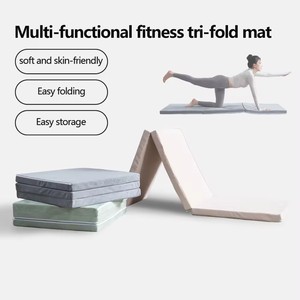 折りたたみマットレス<span class=keywords><strong>4</strong></span>インチ折りたたみ式三つ折り低反発マットレス、フロアキャンプゲスト用ポータブルマットレストッパー付き - Product Image 5