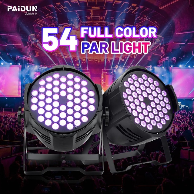 Payton 54x3W RGB LED Full Par Light DMX512 200W Aluminum IP33 Stage Wash Light DJ Disco Architectural