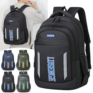 Lusence Men's <b>Backpack</b> Large Capacity 36-55L Business Travel Laptop Bag Casual Student Schoolbag Solid Color - Product Image 1