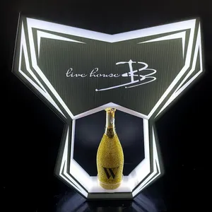 OEM fabrika renkli özel LOGO LED şişe presenter glorifier VIP ekran şampanya servis tutucu için parti bar gece kulübü