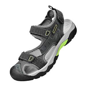 Sandales de randonnée de haute qualité à lacets en <span class=keywords><strong>cuir</strong></span> et maille mode chaussures décontractées pieds nus pour hommes - Product Image 1