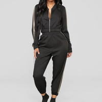 MEGO Sports Wanita Ukuran Besar Setelan Olahraga Fitness Anti-Bakteri Bernapas Crop Hoodie 2-Piece Tracksuit Joggers Custom Print
