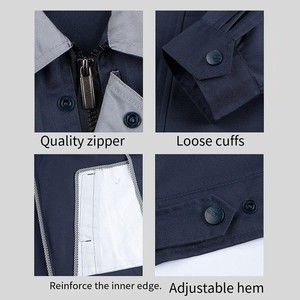 Combinaison <span class=keywords><strong>de</strong></span> <span class=keywords><strong>travail</strong></span> à manches longues pour hommes et femmes, veste uniforme personnalisée, résistante à l'usure et aux taches, avec poches pour outils. - Product Image 3
