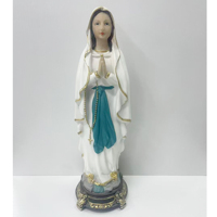 Statue religieuse catholique en résine, faite à la main et peinte à la main, respectueuse de l'environnement, figurine de Marie et de Saint Jude, ornement de bureau, autel de prière à domicile