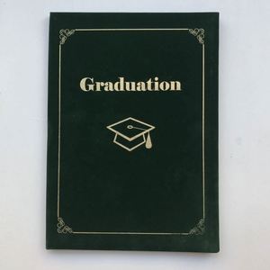 Porte-documents de diplôme en velours bleu vert personnalisé de luxe avec logo pour la remise des diplômes - Product Image 2
