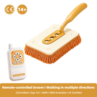 Balai Jouet Télécommandé pour Enfants, Flexible et Multidirectionnel, avec Brosse en Fibres Douces, Structure RC, 2.4G Hz