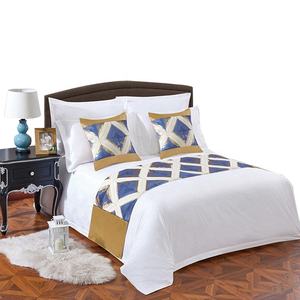 Drap de <span class=keywords><strong>lit</strong></span> en coton et de couette, taie <span class=keywords><strong>d</strong></span>'oreiller avec logo personnalisé, économique - Product Image 5