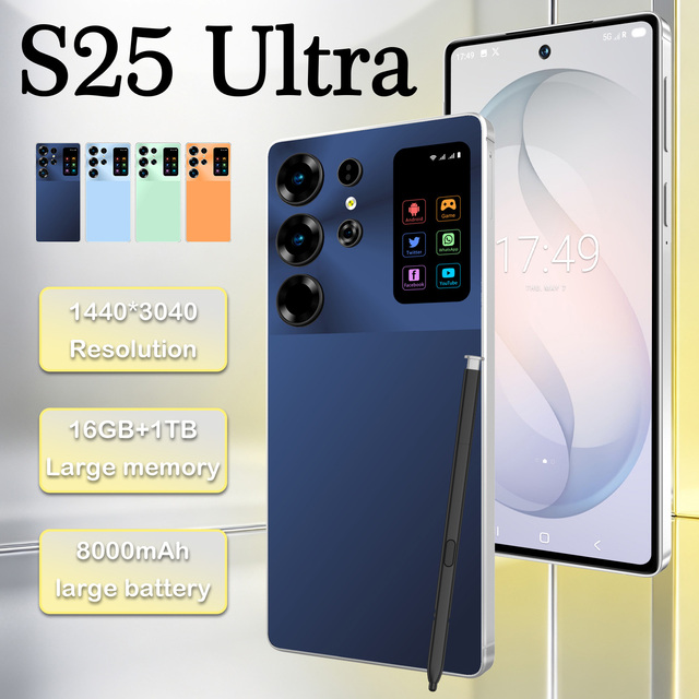 S25Ultra 5G Android Smartphone 2026 6.9 Inch 16GB+1TB 8000mAh 8-Core Unlocked Dual SIM Long Photography