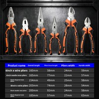 Ensemble de pinces en acier à haute teneur en carbone 3 pièces pour la maison, kit d'outils manuels multifonctionnels pour la réparation à domicile, origine Chine
