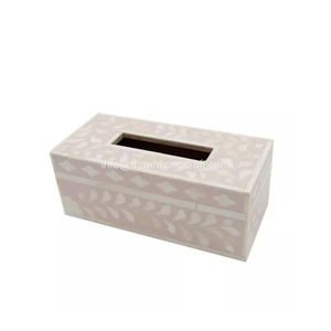 Caja de papel tisú de nácar, soporte rectangular para caja, fregona, proveedor de Vietnam al por mayor hecho a mano - Product Image 5