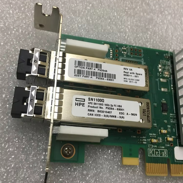 Adapter P9D94A SN1100Q 16Gb Dual Port Fibre Channel Host Bus PCIe PCI Wired Interface External Network Wireless Card