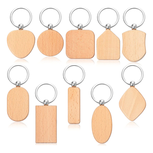 Etiquetas de Madera Natural Personalizadas para Llaves, Llavero de Madera Portátil con Grabado Láser, Llavero con Logotipo para Regalo de Recuerdo - Product Image 1