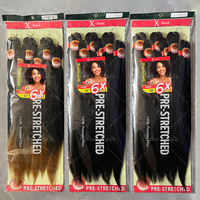 Nuevo Producto: Extensiones de Cabello Sintético Ombre Africano Yaki Preestirado de 500g 6X, Fácil de Trenzar, Resistente al Calor