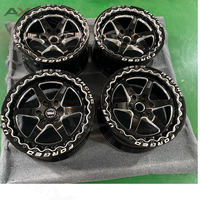 Jantes de course AX 15 17 20 pouces à 6 branches avec système Beadlock, finition noir brillant fraisé, style personnalisé, 5/6 trous, pour roues avant et arrière, performance racing