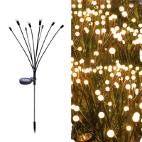 Lampe solaire LED extérieure IP65 de haute qualité, étanche, en plastique, pour jardin, chemin, rechargeable, décoration de Noël