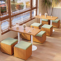 Meubles de Restaurant modernes de Style nordique en vente Table à manger chaise stand canapé banc combinaison pour cafés magasins de thé au lait