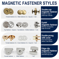 Boutons magnétiques robustes en alliage de zinc 14mm 18mm pour sacs, vente en gros, boucle magnétique métallique Fleur de Prunier pour couture DIY