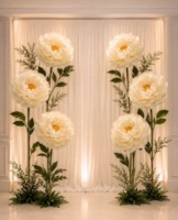 Fleurs de pivoine géantes en organza sur mesure, best-sellers de luxe, pour mariages, festivals, autres décorations d'événements et vitrines.