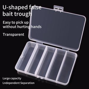 Boîte de pêche en plastique PP transparent en gros avec 5 compartiments pour l'emballage - Product Image 5