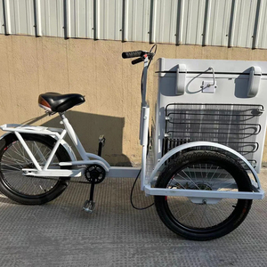 Tricycle électrique à assistance au pédalage à prix avantageux, chariot de vente ambulante avec congélateur à coffre profond, vélo commercial, chariot de vente de glaces, vélo avec congélateur de 68 litres - Product Image 2
