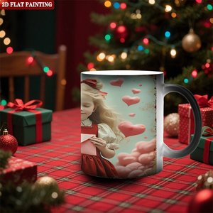 Taza de Café para Despertar por la Mañana, 11 oz, Cerámica Negra Esmerilada, Taza Mágica que Cambia de Color con el Calor - Product Image 2