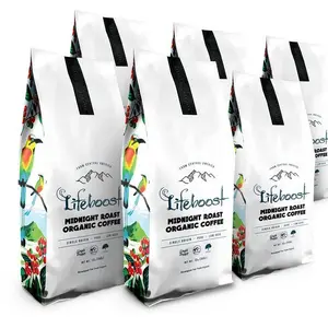 Fermuar ile 100% gıda sınıfı altı düz torba özel baskılı morinaga toz vana ile çay poşetleri paket kahve