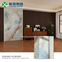 Panneau mural moderne en PVC effet marbre, film carbone cristal, charbon de bambou, ignifuge, 1220x2440x3mm, pour hôtels et décoration intérieure