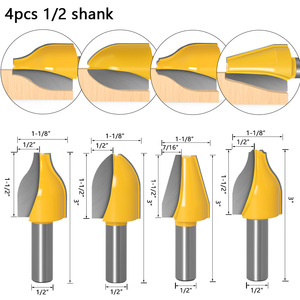 4 шт. 12 мм 1/2 "хвостовик Вертикальная приподнятая панель фрезы Фрезы для Резы двери деревообрабатывающий Фрезер Сверло по дереву ODM OEM - Product Image 6