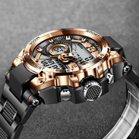 Montre-bracelet numérique à Quartz pour hommes, chronographe, Logo personnalisé, étanche