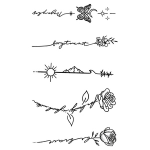 Autocollants de <span class=keywords><strong>tatouage</strong></span> sexy pour clavicule, imprimés par transfert d'eau, longue durée, imperméables, non réfléchissants, motifs <span class=keywords><strong>semi</strong></span>-permanents pour femmes - Product Image 5
