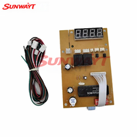 Panneau de contrôle LED à 4 chiffres en plastique pour distributeur automatique, accepteur de pièces, interface anglaise, personnalisable, 12V PCB SUNWAYT SW-DL0 Gaming Marron