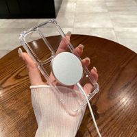 Étui magnétique transparent pour Samsung S24ultra avec protection contre les chutes aux quatre coins pour Samsung S26 S25