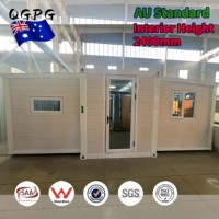 Casa Contenedor Expandible de Lujo Flexible de 20 pies, Estándar Australiano, Casa Modular Plegable, Casa Contenedor Prefabricada de 40 pies