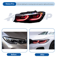 Phares HETOP G20 2020-2022 – Amélioration personnalisée spéciale – Lentilles quatre couleurs, quatre feux de croisement, quatre feux de route, DRL LED uniques – Plug and Play pour BMW