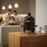 Barbecue Kamado en Céramique Premium de 4,5 Pouces, Mini Grill BBQ, Ornement de Présentation, Décoration de Table, Personnalisé, pour Camping en Plein Air, au Charbon de Bois, Vente en Gros