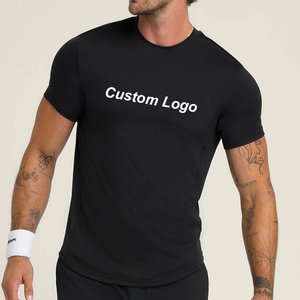 T-shirt <span class=keywords><strong>de</strong></span> <span class=keywords><strong>sport</strong></span> pour <span class=keywords><strong>homme</strong></span> à logo personnalisé, haute élasticité, séchage rapide, compression, fitness, manches courtes, vêtements <span class=keywords><strong>de</strong></span> <span class=keywords><strong>sport</strong></span> - Product Image 1