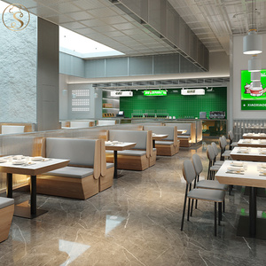 In stile moderno Hotel Cafe <span class=keywords><strong>Pizzeria</strong></span> ristorante tavolo da pranzo e sedie divano biglietto da visita Set tavolo e sedie in legno massello - Product Image 4