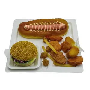 Dapat disesuaikan peralatan makan sekali pakai kotak makan siang mangkuk makanan makanan makanan Biodegradable kualitas tinggi untuk pesta